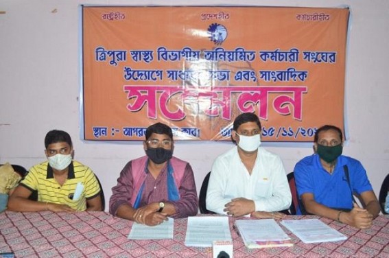 Contractual Health Dept Employees sought Regularization : Protest on Nov 27 Contractual Health Dept Employees sought Regularization : Protest on Nov 27